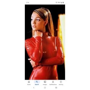 Jumpsuit Romper Fashion Nova Small Latex Clubwear Britney Spears Cosplay Wet Zip